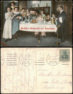 Ansichtskarte  Glückwunsch Geburtstag Birthday Familie Am Gabentisch 1914 - Anniversaire