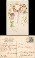 Ansichtskarte  Künstlerkarte Rankende Blumen 1906 - 1900-1949