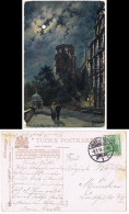 Ansichtskarte Heidelberg SCHLOSSALTAN Bei Mondschein, Künstlerkarte 1913 - Heidelberg