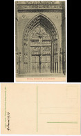 Ansichtskarte Nürnberg Lorenzkirche, Portal 1913 - Nuernberg