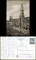 München Marienplatz Und Rathaus Während Des Glockenspiels 1965 - Muenchen