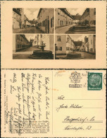 Ansichtskarte Augsburg 4 Bild Fuggerei - Brunnen 1938 - Augsburg