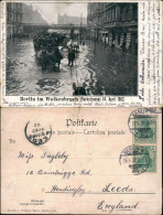 Kreuzberg Berlin Yorkstrasse Überschwemmung   1902  Gel. Ankunftsstempel Leeds - Kreuzberg