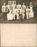 Soldaten Gruppenbild Krankenschwester Lazarett  1. Weltkrieg 1915 Privatfoto - Autres & Non Classés