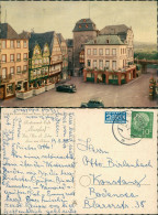 Linz Am Rhein Teilansicht Mit Autos Vor Restaurant-Café Burghof 1955 - Other & Unclassified