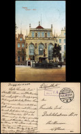 Postcard Danzig Gdańsk/Gduńsk Artushof Börse 1916  Gel. Feldpost - Danzig