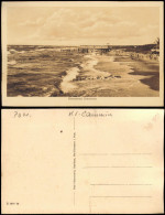 Postcard Berg Dievenow Dziwnów Strand, Seebrücke - Pommern 1923 - Pommern