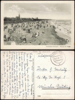 Postcard Berg Dievenow Dziwnów Strand Und Promenade Pommern 1940  Gel. Feldpost WK2 - Pommern