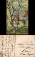 Ansichtskarte  Stimmungsbild: Frühling Bäume In Blüte Fachwerkhäuser 1909 - Sonstige & Ohne Zuordnung