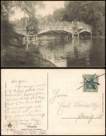 Ansichtskarte Chemnitz Schloßteich Insel-Brücke 1910/1908 - Chemnitz