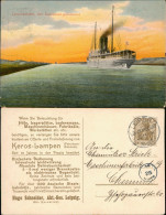 Suez السويس‎ As-Suways Suezkanal Dampfer Werbekarte Keros-Lampen Leipzig 1919 - Suez