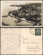 Ansichtskarte Friedrichshafen Luftbild Hafen Und Bahnhof 1938 - Friedrichshafen