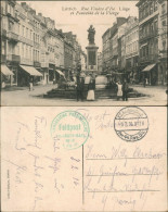 Lüttich Luik Lîdje Rue Vinàve D'Ile Liége Et Fontaine De La Vierge 1916 - Sonstige & Ohne Zuordnung