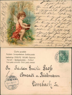 Künstlerkarte Engel Amor Mit Liebesbrief 1902 Stempel RÖDERAU  Limbach - Paintings