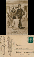 Scherzkarte Künstlerkarte Blossfeld HEIN GUMMI UND SEINE TUTTI 1929 - Humour