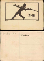 Ansichtskarte  Schattenschnitt Sperrwerfen Junge JNB Sport 1921 - Silueta