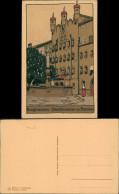 Burghausen Stadtbrunnen M. Seminar Nach Künstler-Stein-Zeichnung 1920 - Burghausen