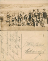 Ansichtskarte Ahlbeck (Usedom) Strandleben, Gruppenbild Zeitgeschichte 1927 - Autres & Non Classés