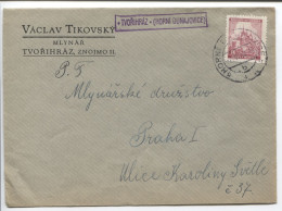 Böhmen Und Mähren Postablagestempel Tvorihraz (Horni Dunajovice) Brief 2.5.40 - Cartas & Documentos