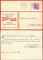 Ansichtskarte  Schweiz Helvetia Werbekarte Zahnpasta Sarizol Geneve Genf 1938 - Zonder Classificatie