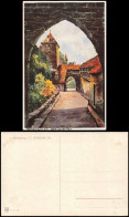 Rothenburg Ob Der Tauber Kobolzellertor Als Signierte (Fritz) Künstlerkarte 1910 - Rothenburg O. D. Tauber