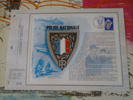 Tirage Limité Classeur Timbre Premier Jour  C.E.F Police Nationale 1976 - Documentos Del Correo