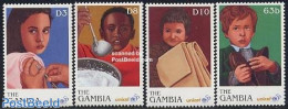 Gambia 1996 50 Years UNICEF 4v, Mint NH, Health - History - Food & Drink - Health - Unicef - Alimentation