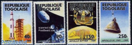 Togo 1989 Moonlanding Anniversary 4v, Mint NH, Transport - Space Exploration - Togo (1960-...)