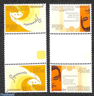 Netherlands Antilles 1985 Papiamentu 2v Gutter Pairs, Mint NH, Science - Esperanto And Languages - Art - Authors - Han.. - Ecrivains