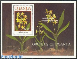 Uganda 1989 Orchids S/s, Ansellia Africana, Mint NH, Nature - Flowers & Plants - Orchids - Autres & Non Classés