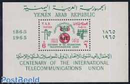 Yemen, Arab Republic 1965 I.T.U. Centenary S/s, Mint NH, Science - Various - Telecommunication - I.T.U. - Télécom