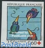 France 1992 Red Cross 1v Imperforated, Mint NH, Health - Nature - Red Cross - Birds - Ongebruikt
