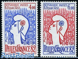 France 1982 Philexfrance 2v, Mint NH, Philately - Ungebraucht