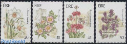Ireland 1990 Garden Flowers 4v, Mint NH, Nature - Flowers & Plants - Gardens - Roses - Neufs