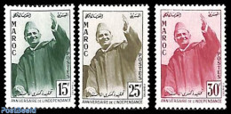 Morocco 1957 Independence 3v, Mint NH, History - History - Autres & Non Classés