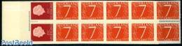 Netherlands 1964 2x15+10x7c Booklet, Cover Var.10, Black Fit Cross, Mint NH, Stamp Booklets - Neufs