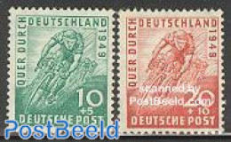 Germany, Federal Republic 1949 Cycling Championship 2v, Unused (hinged), Sport - Cycling - Sport (other And Mixed) - Nuevos