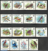 Seychelles, Zil Eloigne Sesel 1983 Definitives, Birds 16v, Mint NH, Nature - Birds - Birds Of Prey - Flamingo - Seychellen (1976-...)