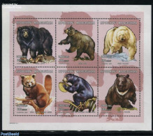 Madagascar 2001 Bears 6v M/s, Mint NH, Nature - Animals (others & Mixed) - Bears - Pandas - Autres & Non Classés