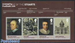 Great Britain 2010 The House Of The Stuarts S/s, Mint NH, History - Nature - Kings & Queens (Royalty) - Horses - Ongebruikt