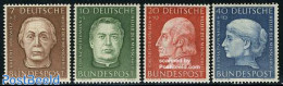 Germany, Federal Republic 1954 Welfare, Famous Persons 4v, Unused (hinged), Religion - Religion - Art - Self Portraits - Ungebraucht