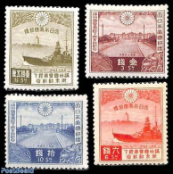 Japan 1935 Kangte Visit 4v, Mint NH, Transport - Ships And Boats - Unused Stamps