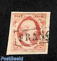 Netherlands 1852 10c, Plate X, Used, Used Or CTO - Used Stamps