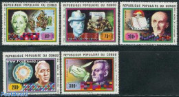 Congo Republic 1978 Nobel Prize Winners 5v, Mint NH, Health - History - Health - Nobel Prize Winners - Art - Authors - Prix Nobel