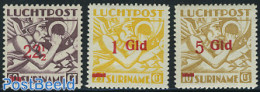 Suriname, Colony 1945 Airmail Overprints 3v, Mint NH - Autres & Non Classés