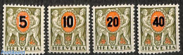 Switzerland 1937 Postage Due Overprints 4v, Mint NH - Other & Unclassified
