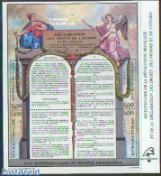 France 1989 Philexfrance 89 S/s, Mint NH, History - History - Human Rights - Nuevos