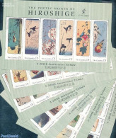 Gambia 1997 A. Hiroshige Paintings 36v (6 M/s), Mint NH, Nature - Birds - Art - East Asian Art - Paintings - Gambie (...-1964)