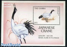 Gambia 1997 Rare Animals S/s, Grus Japonensis, Mint NH, Nature - Birds - Storks - Gambie (...-1964)
