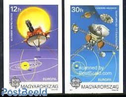 Hungary 1991 Europa CEPT 2v Imperforated, Mint NH, History - Transport - Europa (cept) - Space Exploration - Ungebraucht